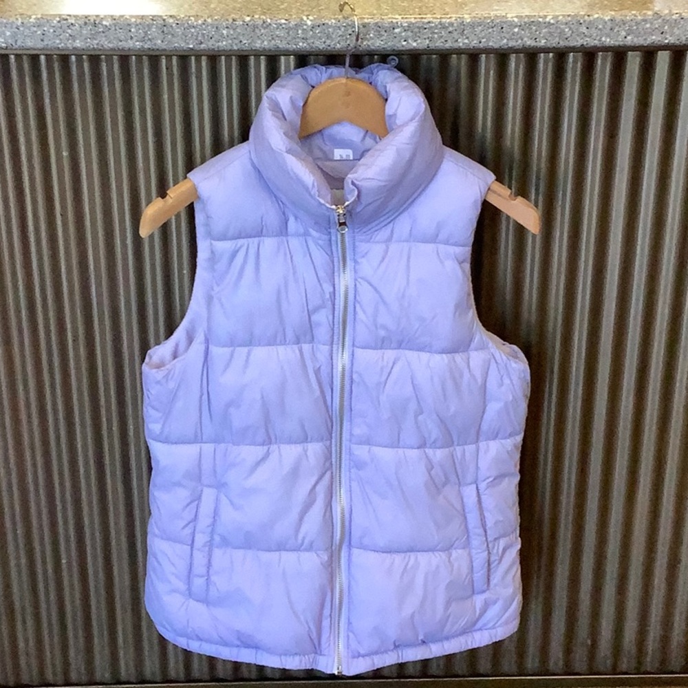 Lavender Old Navy puffer vest